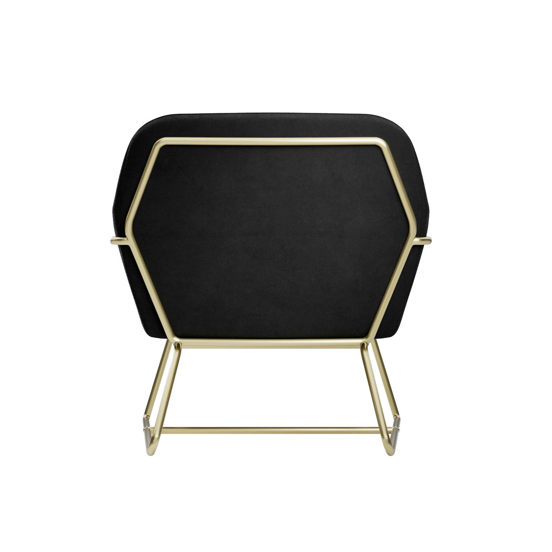 Charles Black Velvet & Brushed Gold Armchair
